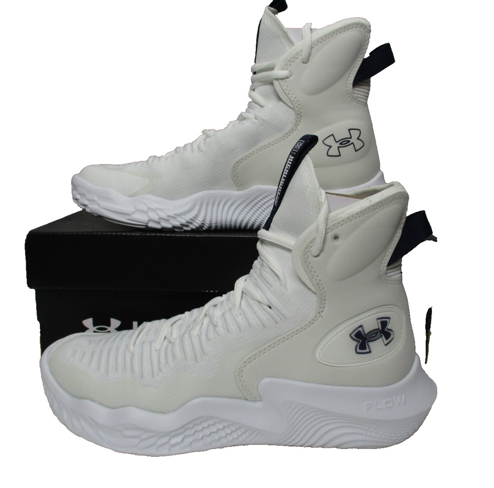 Under Armour Flow Highlight Ace Womens Size 8 White Volleyball Shoes 3027083-102